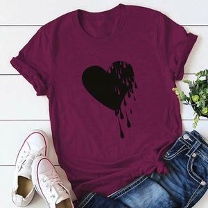 Heart Print Tee